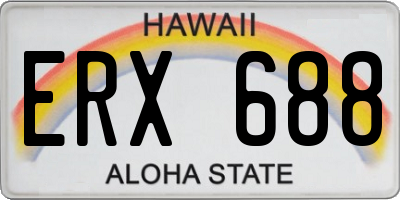 HI license plate ERX688