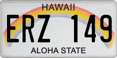 HI license plate ERZ149