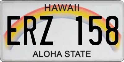 HI license plate ERZ158