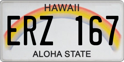 HI license plate ERZ167
