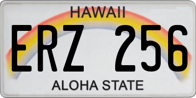 HI license plate ERZ256