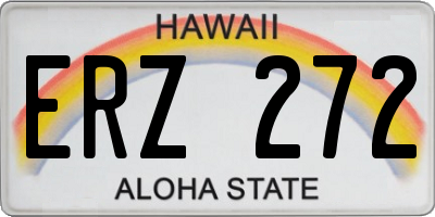 HI license plate ERZ272