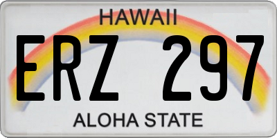 HI license plate ERZ297