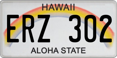 HI license plate ERZ302