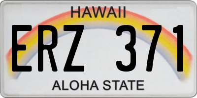 HI license plate ERZ371