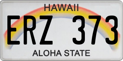 HI license plate ERZ373