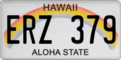 HI license plate ERZ379