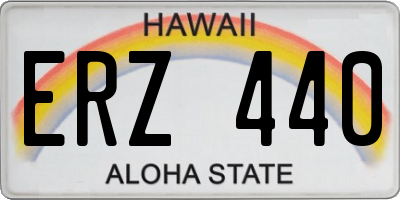 HI license plate ERZ440