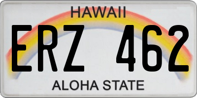 HI license plate ERZ462