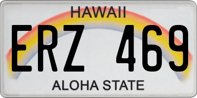 HI license plate ERZ469