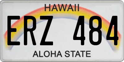 HI license plate ERZ484