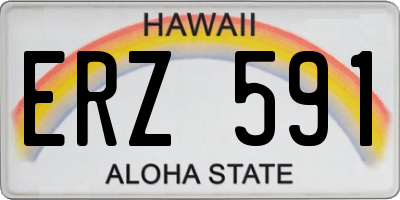 HI license plate ERZ591