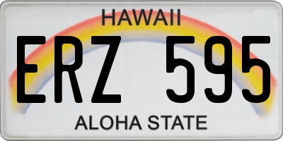 HI license plate ERZ595