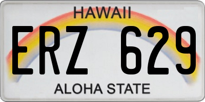 HI license plate ERZ629