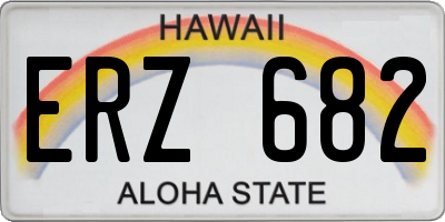 HI license plate ERZ682