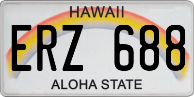 HI license plate ERZ688