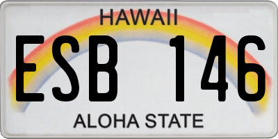 HI license plate ESB146