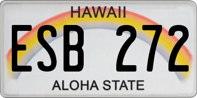 HI license plate ESB272