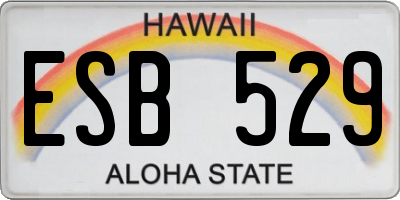 HI license plate ESB529