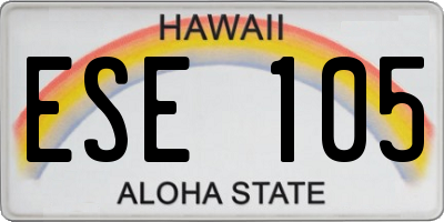 HI license plate ESE105