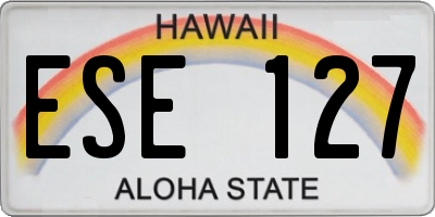 HI license plate ESE127