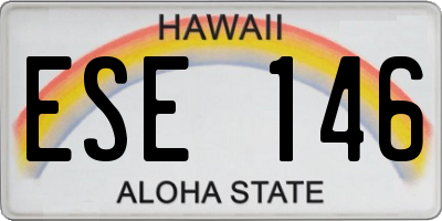 HI license plate ESE146