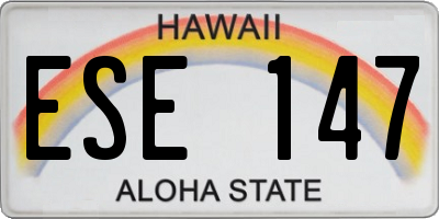 HI license plate ESE147