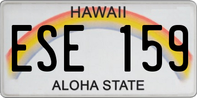 HI license plate ESE159