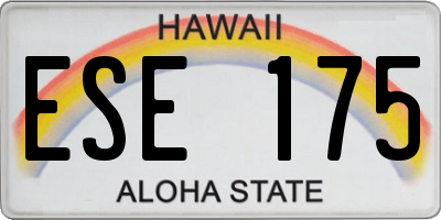 HI license plate ESE175
