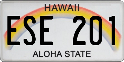 HI license plate ESE201