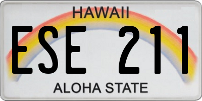 HI license plate ESE211