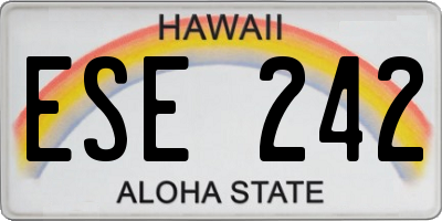 HI license plate ESE242