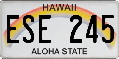 HI license plate ESE245