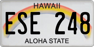 HI license plate ESE248