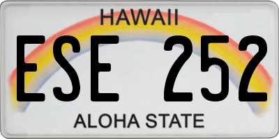 HI license plate ESE252