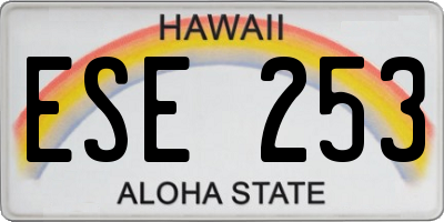 HI license plate ESE253