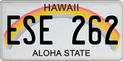HI license plate ESE262