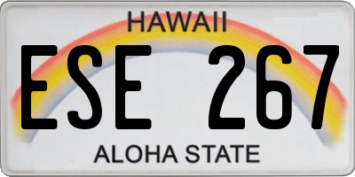 HI license plate ESE267