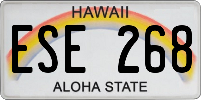 HI license plate ESE268
