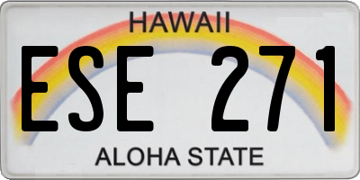 HI license plate ESE271