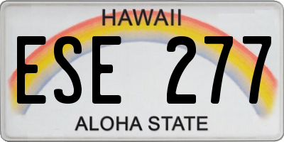 HI license plate ESE277