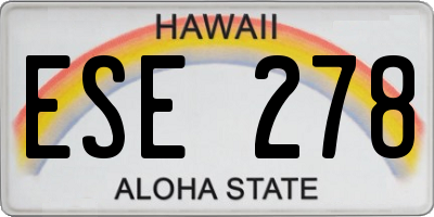 HI license plate ESE278