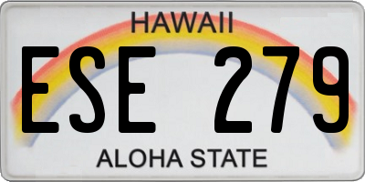 HI license plate ESE279