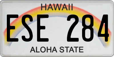 HI license plate ESE284