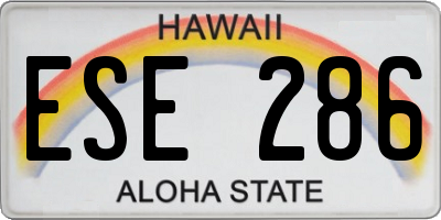 HI license plate ESE286