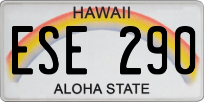 HI license plate ESE290