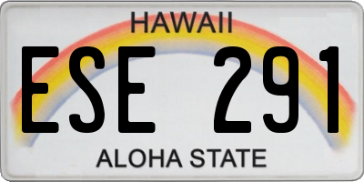HI license plate ESE291
