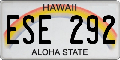 HI license plate ESE292