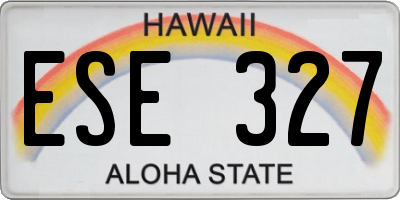 HI license plate ESE327