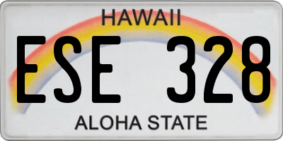 HI license plate ESE328